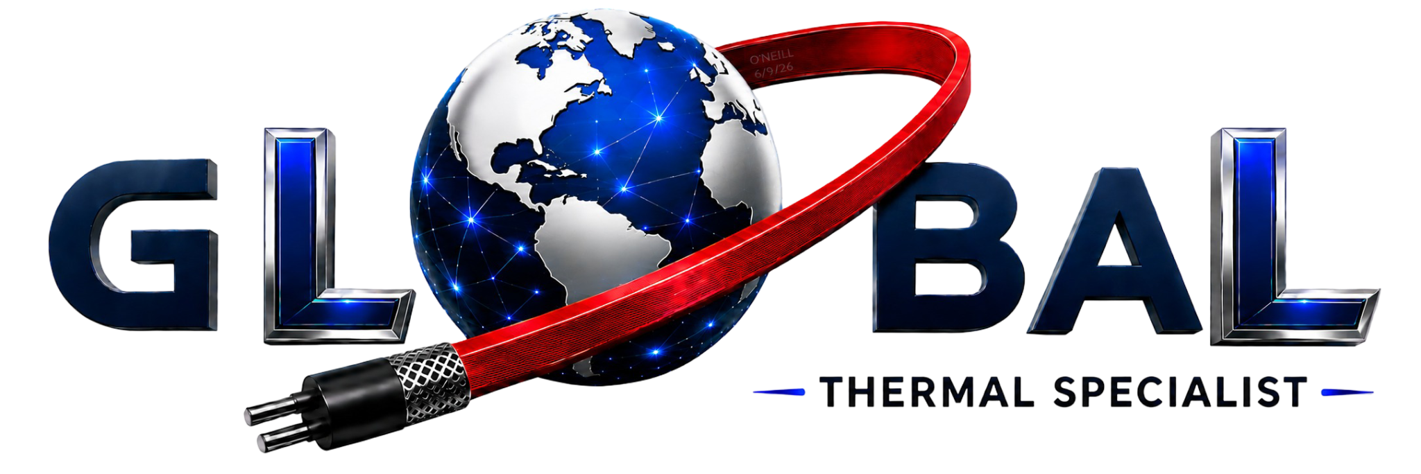 Global Thermal Specialist globe and red heat-trace cable logo